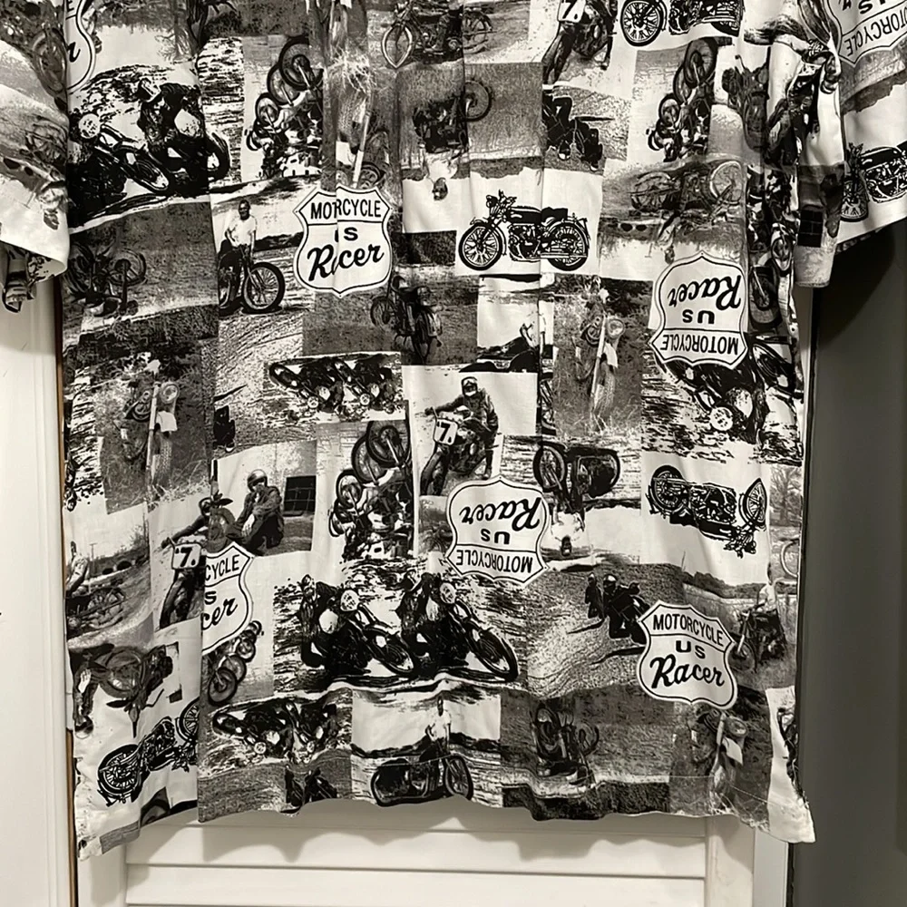 Puritan Motorcycle Short Sleeve Button Down Shirt - Picture 8 of 9